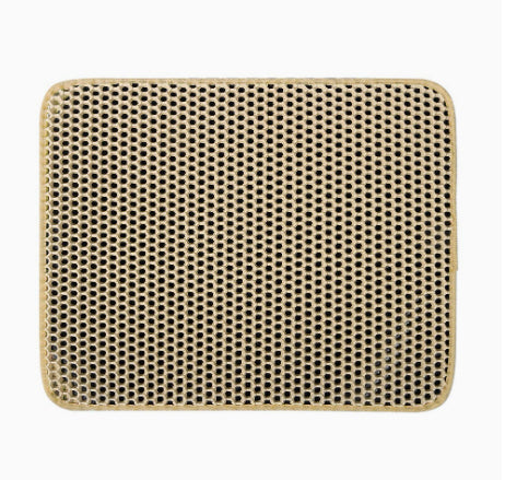 Beige double-layer honeycomb litter mat