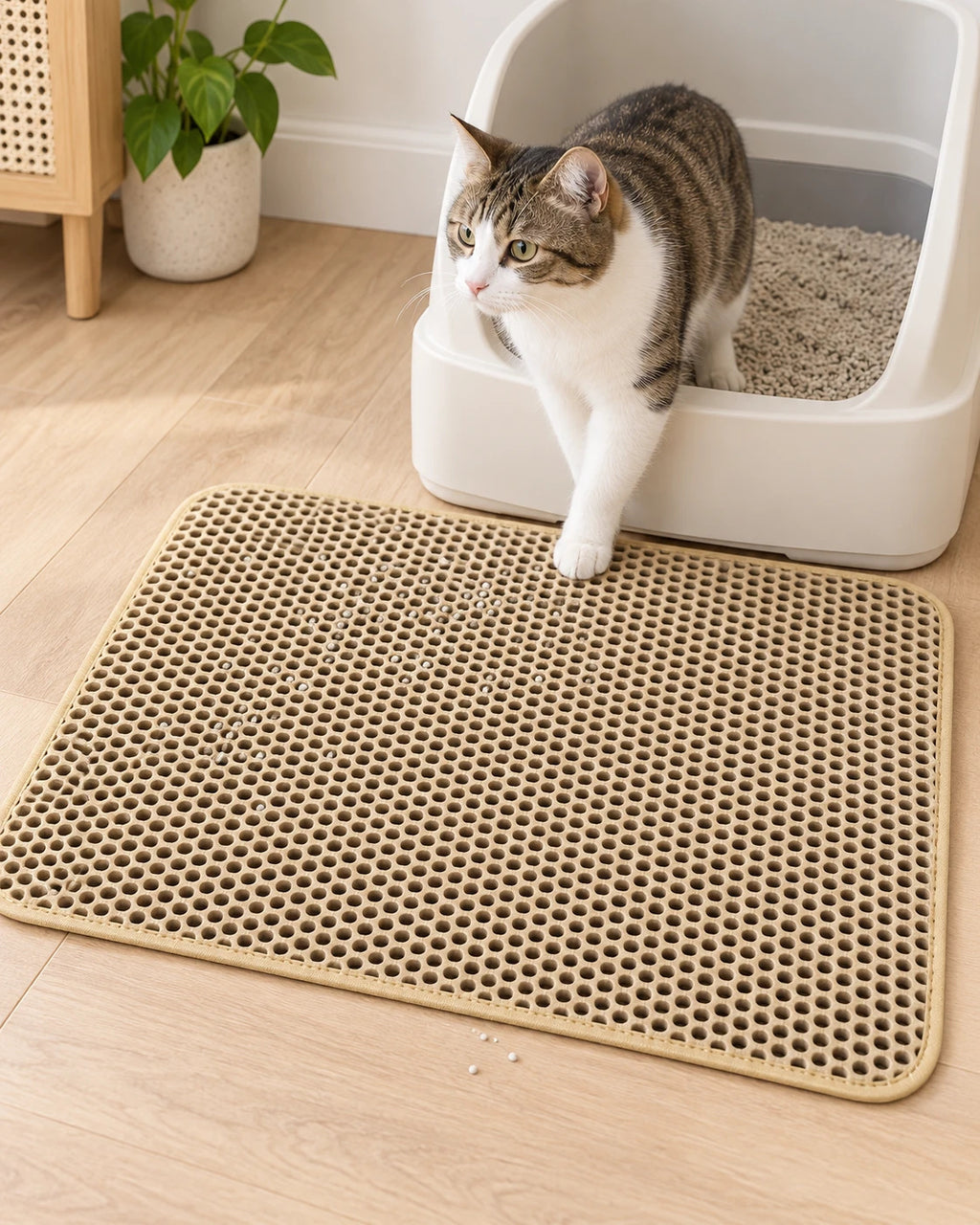 Tapis de litière à double couche
