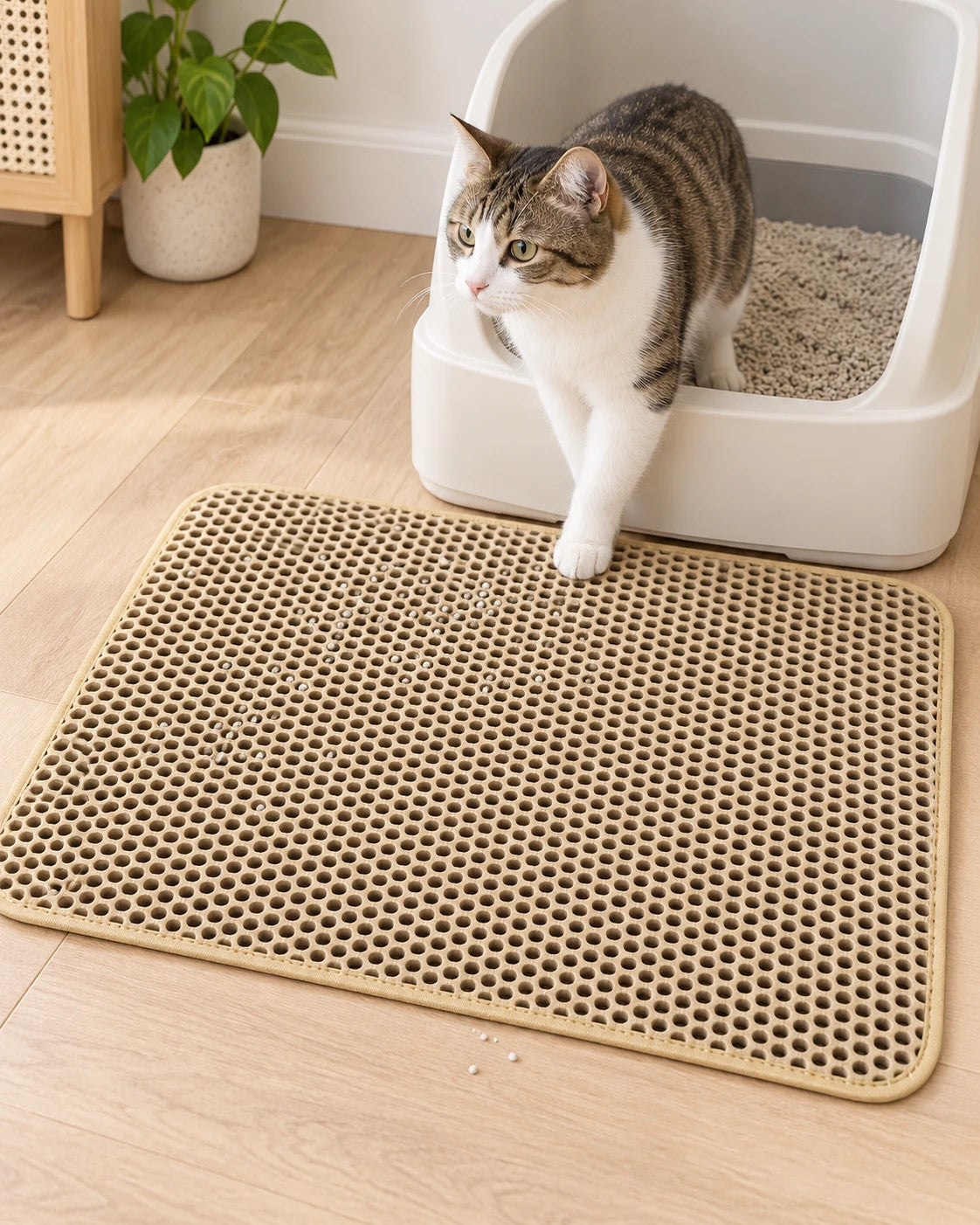 Tapis de litière à double couche
